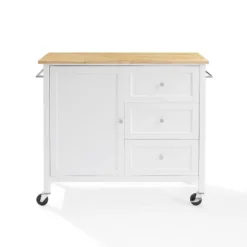 Soren Wood Top Kitchen Island/Cart Natural/White - Crosley -Cheap Furniture Store GUEST 69e45705 790f 4d38 b6ae d59b5e3d8b72