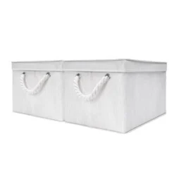 WeThinkStorage 2pk 34L Foldable Organizing Storage Bin With Rope Handle And Lid -Cheap Furniture Store GUEST 6cdefda5 4481 4d4f ac01 a90a0604eccc