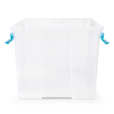 Sterilite 54 Quart Clear Plastic Stackable Storage Container Box Bin With Air Tight Gasket Seal Latching Lid Long Term Organizing Solution 4 Sterilite 54 Quart Clear Plastic Stackable Storage Container Box Bin With Air Tight Gasket Seal Latching Lid Long Term Organizing Solution - Image 4