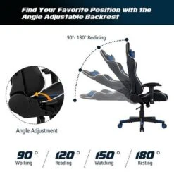 Costway Z-Shaped Racing Style Desk & Massage Gaming Chair Set For Home Office 20 Costway Z-Shaped Racing Style Desk & Massage Gaming Chair Set For Home Office -Cheap Furniture Store GUEST 735c49ff 80c9 492c a879 59872e7e463f