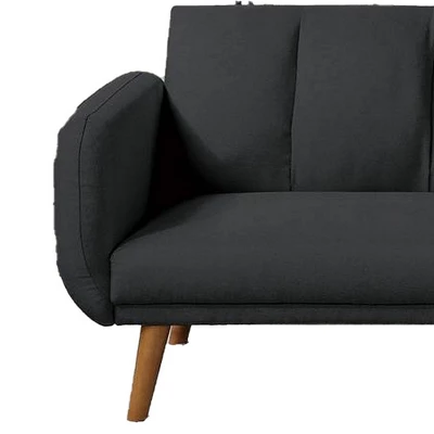 Adjustable Upholstered Sofa With Track Armrests And Angled Legs - Benzara 1 Adjustable Upholstered Sofa With Track Armrests And Angled Legs - Benzara
