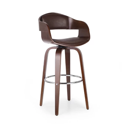 Clyo Mid-Century Modern Upholstered Swivel Barstool - Christopher Knight Home 9 Clyo Mid-Century Modern Upholstered Swivel Barstool - Christopher Knight Home - Image 9