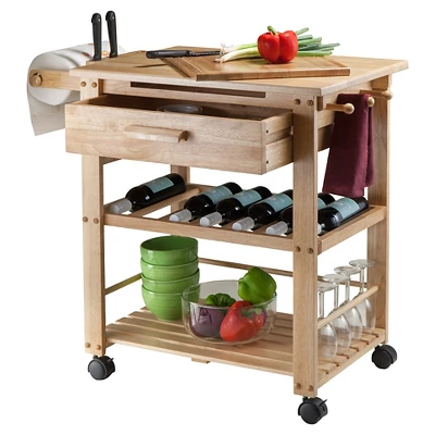 Finland Kitchen Cart Wood/Natural - Winsome 2 Finland Kitchen Cart Wood/Natural - Winsome - Image 2