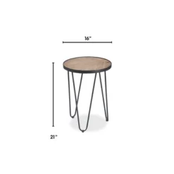 Farmhouse Side Table Metal Brown/Black- ClickDecor -Cheap Furniture Store GUEST 8433a5f5 61c5 4fb0 bb7b 9524293561ea
