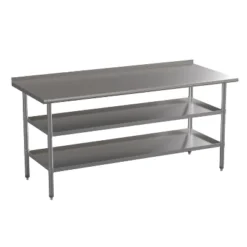 Emma And Oliver NSF Certified Stainless Steel 18 Gauge Work Table With 1.5" Backsplash And Undershelves -Cheap Furniture Store GUEST 85189cf7 48b3 4d37 b163 f4de90a077f7