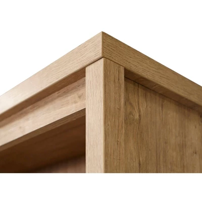 78" Abbott Contemporary Wood Laminate Bookcase With Doors Light Brown - Martin Furniture 4 78" Abbott Contemporary Wood Laminate Bookcase With Doors Light Brown - Martin Furniture - Image 4