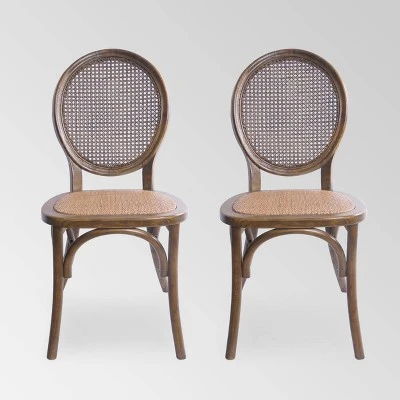 Set Of 2 Chittenden Rattan Dining Chair - Christopher Knight Home 6 Set Of 2 Chittenden Rattan Dining Chair - Christopher Knight Home - Image 6