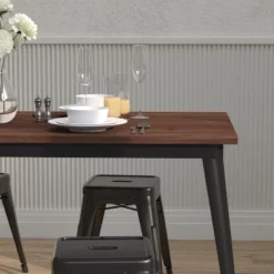 Merrick Lane Rectangular Steel Frame Square Table With Wood Top -Cheap Furniture Store GUEST 8dbf393e ab53 4fd8 a026 1ed6ac9302e0