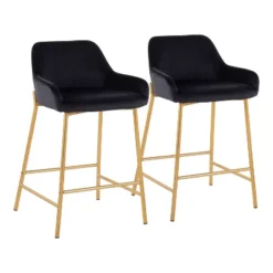Set Of 2 Daniella Metal/Velvet Counter Height Barstools - LumiSource 29 Set Of 2 Daniella Metal/Velvet Counter Height Barstools - LumiSource -Cheap Furniture Store GUEST 91f47f45 d899 44ca 9dec 301f4a34eb53