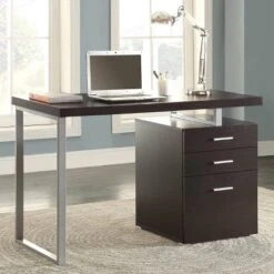 Brennan 3 Drawer Office Desk With Reversible Cabinet - Coaster
