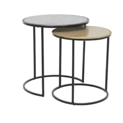 2pc Industrial Aluminum Accent Tables Black - Olivia & May -Cheap Furniture Store GUEST 9587c08e bb03 4cec b144 5e535faa7355