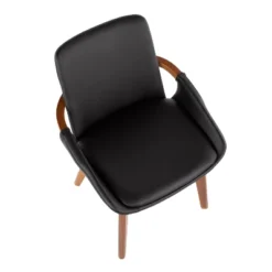 Cosmo Mid-Century Modern Chair Black/Walnut - LumiSource -Cheap Furniture Store GUEST 9a533dd6 85e2 4f45 a50d 3fe9d30e45bc
