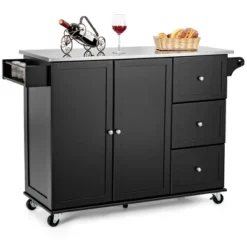 Costway Kitchen Island 2-Door Storage Cabinet Stainless Steel Top W/ Drawers 21 Costway Kitchen Island 2-Door Storage Cabinet Stainless Steel Top W/ Drawers -Cheap Furniture Store GUEST 9ea36e30 54ac 43c2 a357 c4cee69e255d