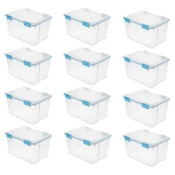 Sterilite 54 Quart Clear Plastic Stackable Storage Container Box Bin With Air Tight Gasket Seal Latching Lid Long Term Organizing Solution 14 Sterilite 54 Quart Clear Plastic Stackable Storage Container Box Bin With Air Tight Gasket Seal Latching Lid Long Term Organizing Solution -Cheap Furniture Store GUEST 9f9f528e 3cf0 4657 bde6 44c56d1ce732