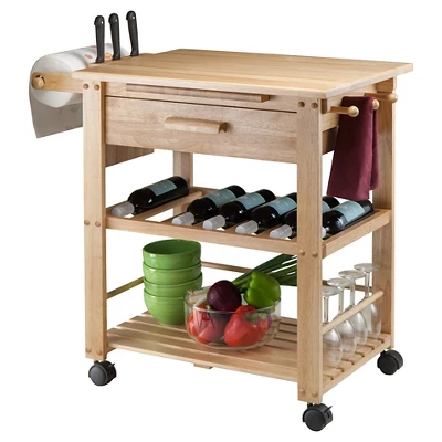 Finland Kitchen Cart Wood/Natural - Winsome 1 Finland Kitchen Cart Wood/Natural - Winsome