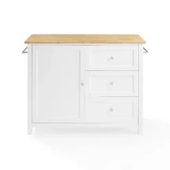 Soren Wood Top Kitchen Island/Cart Natural/White - Crosley -Cheap Furniture Store GUEST a3decc5e 258a 4bc6 8005 6deb90af6e13