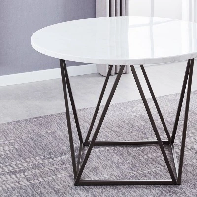 Ramona Round Dining Table White - Steve Silver Co. 1 Ramona Round Dining Table White - Steve Silver Co.