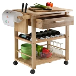 Finland Kitchen Cart Wood/Natural - Winsome 9 Finland Kitchen Cart Wood/Natural - Winsome -Cheap Furniture Store GUEST aa66f738 8005 4936 99cd 51e0c8b541bd