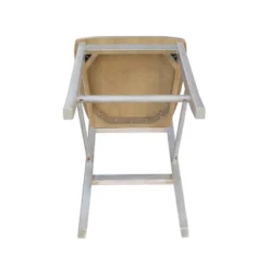 X Back Stool Washed Gray/Taupe - International Concepts -Cheap Furniture Store GUEST ad85794b 3c0a 482e bb28 dd91999e8c9b