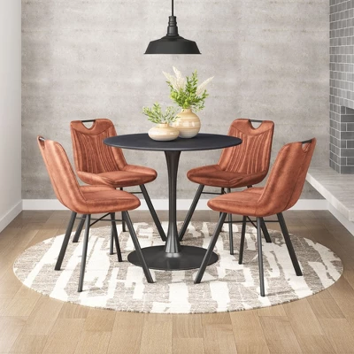 Set Of 2 Jill Dining Chairs Brown - ZM Home 8 Set Of 2 Jill Dining Chairs Brown - ZM Home - Image 8