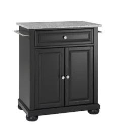 Alexandria Gray Granite Top Portable Kitchen Island/Cart - Crosley -Cheap Furniture Store GUEST aed8057f 3618 4b34 9bb0 752ee3a7647e