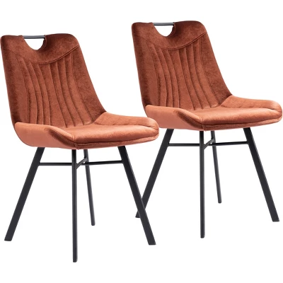 Set Of 2 Jill Dining Chairs Brown - ZM Home 9 Set Of 2 Jill Dining Chairs Brown - ZM Home - Image 9