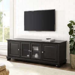 Alexandria Low Profile TV Stand For TVs Up To 60" Black - Crosley -Cheap Furniture Store GUEST b828df07 df01 48dd aae3 310fa89243e4