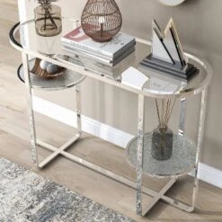 Calloun Glam 2 Shelf Sofa Table Chrome - HOMES: Inside + Out -Cheap Furniture Store GUEST b8f2a895 f479 4f17 8fda c8378d8e7adb