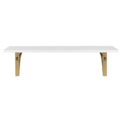 36" X 9" Corblynd Traditional Wood Wall Shelf White/Gold - Kate And Laurel 7 36" X 9" Corblynd Traditional Wood Wall Shelf White/Gold - Kate And Laurel -Cheap Furniture Store GUEST bb8adace 9f77 4c59 a211 944839eb769a