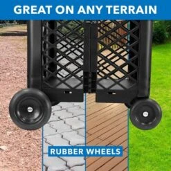 Mount-It! Heavy-Lifting Rolling Mesh Utility Cart | 55 Lbs. Weight Capacity | Black | Perfect For Use At Home, Office, Business, Travel & Shopping -Cheap Furniture Store GUEST c0dd052a 5e4b 4378 b4b9 0318208ae898