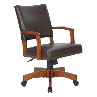 Deluxe Wood Bankers Chair Faux Leather - OSP Home Furnishings 7 Deluxe Wood Bankers Chair Faux Leather - OSP Home Furnishings - Image 7