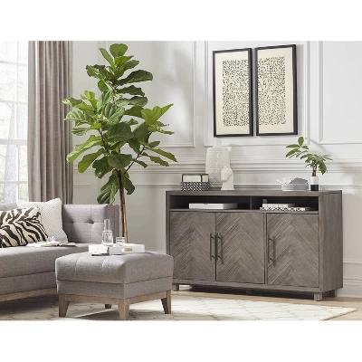 Palisades Deluxe Console TV Stand For TVs Up To 60" Gray - Martin Furniture 1 Palisades Deluxe Console TV Stand For TVs Up To 60" Gray - Martin Furniture