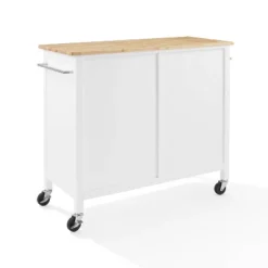 Soren Wood Top Kitchen Island/Cart Natural/White - Crosley -Cheap Furniture Store GUEST cbaa96e5 530c 414c aa07 95b8da83d34d