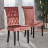 Set Of 2 Venetian New Velvet Tufted Dining Chair - Christopher Knight Home