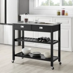 Chloe Stainless Steel Top Kitchen Island Cart - Crosley -Cheap Furniture Store GUEST ce3ef3d9 5770 4b45 bf03 e26b4ec53c34