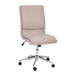 Merrick Lane Mid-Back Armless Home Office Chair With Height Adjustable Swivel Seat And Five Star Chrome Base -Cheap Furniture Store GUEST d6da2743 491e 428a 86e4 5167792dd58b