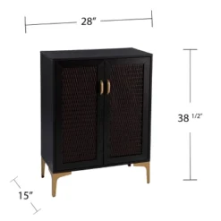 Fhamtes Two Door Bar Cabinet Black/Gold - Aiden Lane -Cheap Furniture Store GUEST dce160af b0e4 4c9f aa10 a98d75c61d02