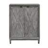 Gray Forest 2 Door Wine Cabinet Gray White Washed - Treasure Trove Accents