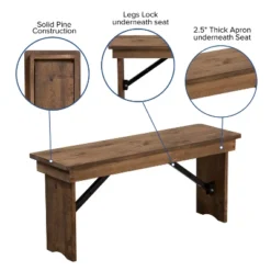 Merrick Lane Antique Solid Pine Folding Farmhouse Style Bench 21 Merrick Lane Antique Solid Pine Folding Farmhouse Style Bench -Cheap Furniture Store GUEST de38bca0 a1e8 4713 8f8c e07f89e3d5da