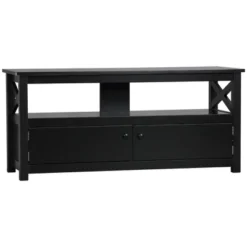 HOMCOM TV Cabinet Stand For TVs Up To 46 Inches, Entertainment Center With Storage Shelf And Cupboard For Living Room -Cheap Furniture Store GUEST e2a239c6 515c 4754 9e2d f68c9ee7c9ef