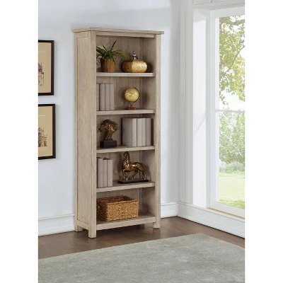 72" Edgewood Rustic Open Wood Bookcase Light Brown - Martin Furniture Furniture 1 72" Edgewood Rustic Open Wood Bookcase Light Brown - Martin Furniture Furniture