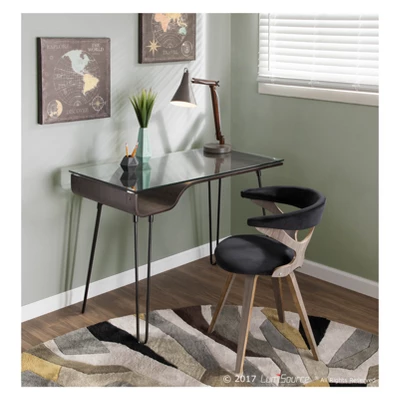 Gardenia Mid-Century Modern Dining Accent Chair With Swivel - LumiSource 1 Gardenia Mid-Century Modern Dining Accent Chair With Swivel - LumiSource