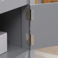 HOMCOM TV Cabinet Stand For TVs Up To 46 Inches, Entertainment Center With Storage Shelf And Cupboard For Living Room -Cheap Furniture Store GUEST e51a20cc 84a4 4263 aa45 6ff2a4f50e61