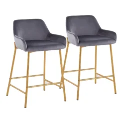 Set Of 2 Daniella Metal/Velvet Counter Height Barstools - LumiSource 30 Set Of 2 Daniella Metal/Velvet Counter Height Barstools - LumiSource -Cheap Furniture Store GUEST ea388dbd f5d9 4954 8df7 e918d12d47ac