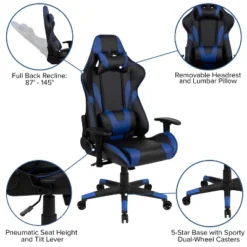 Emma And Oliver Gaming Bundle-Desk, Cup Holder/Headphone Hook & Reclining Chair -Cheap Furniture Store GUEST ec262242 0c82 4bec bf49 8f9f8b479277