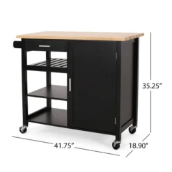 Westcliffe Contemporary Kitchen Cart With Wheels - Christopher Knight Home -Cheap Furniture Store GUEST ed57fdf0 3704 4d35 aa47 b4fb1545ef3a