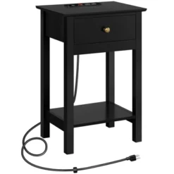 Yaheetech Wooden Side Table End Table With Recessed Power Outlets And USB Ports -Cheap Furniture Store GUEST ed6ce342 3a58 4663 9932 a2885143eff6
