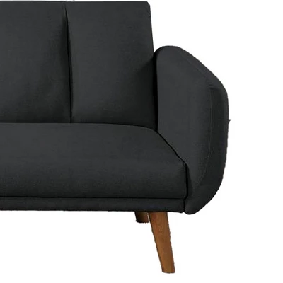 Adjustable Upholstered Sofa With Track Armrests And Angled Legs - Benzara 3 Adjustable Upholstered Sofa With Track Armrests And Angled Legs - Benzara - Image 3