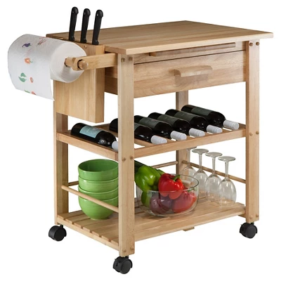 Finland Kitchen Cart Wood/Natural - Winsome 4 Finland Kitchen Cart Wood/Natural - Winsome - Image 4