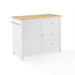 Soren Wood Top Kitchen Island/Cart Natural/White - Crosley -Cheap Furniture Store GUEST f1d9ac2f eb31 4174 bd41 803329507cf5